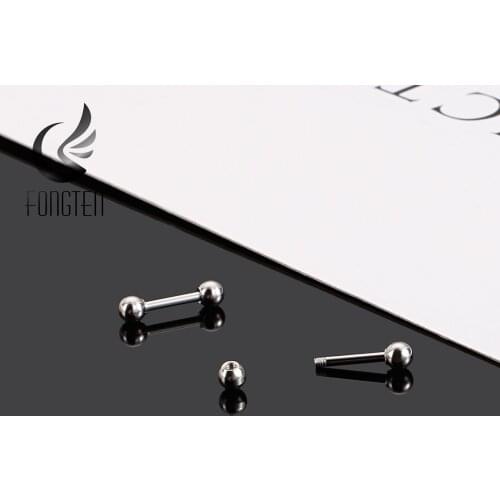 Fongten 1 pair Punk Black Stainless Steel Stud Earrings For Men and Women Gothic Style Street Pop Hip Hop Jewelry