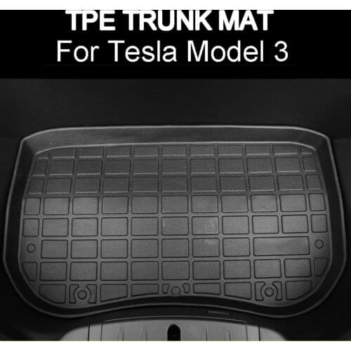 1Pc TPE Custom Fit For Tesla Model 3 Waterproof Front Cargo Tray Trunk Floor Mat Anti-dust Boot Cargo Line Car Accessories