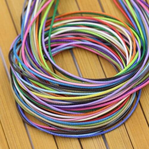 10 meters/piece 1MM diameter Waxed Thread Polyester Cord String Strap Wholesale Necklace Rope Bead Fit shamballa Bracelet