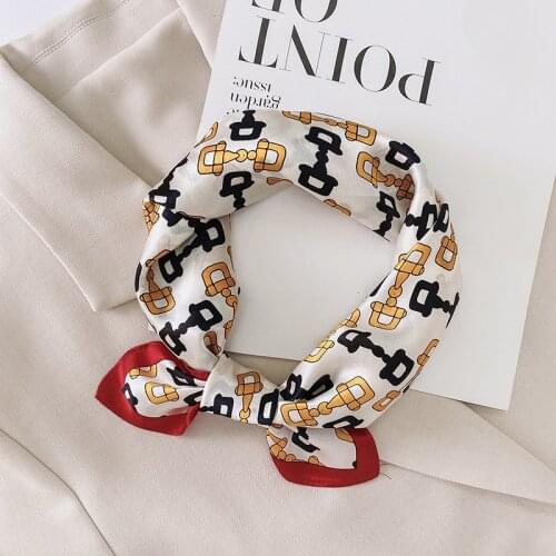 100% Real Silk Square Scarves Women Bandana High Quality Printed Foulard Hair Scarves Bag Tie Soft Neckerchief Bandana