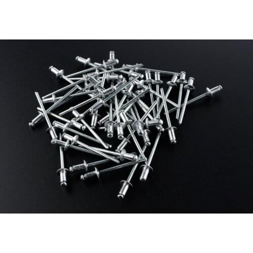 100pcs/set M3.2 x 6mm aluminum alloy Domed Rivets With Steel Mandrels, pop rivets , decorating nails , rivets