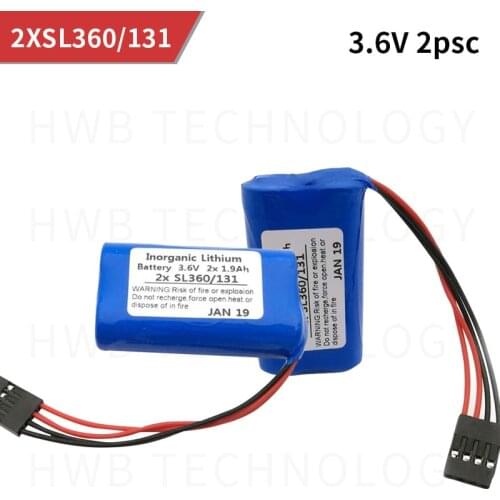 2pcs HOT NEW Schneider 3.6V 2x1.9ah 2xSL360/131 360/131 SL360 lithium battery SL360/131 batterise Tsx17 battery Take the plug