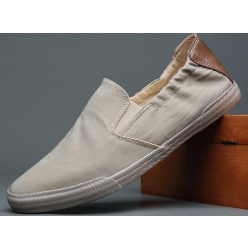 2020 Ins Fashion Shoes Men Loafers Canvas Shoes Men Casual Shoes Flat Slip on Male Footwear dfg456