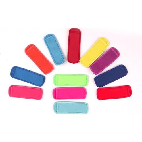 500pcs Neoprene Popsicle Holders Pop Ice Sleeves Freezer Pop Holders 18*6cm for Kids Summer Kitchen Tools wen6015