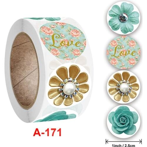 500pcs/roll Thank You Stickers for Seal Label 1 Inch Gift Packaging Stickers Birthday Party Offer Stationery Sticker Hot