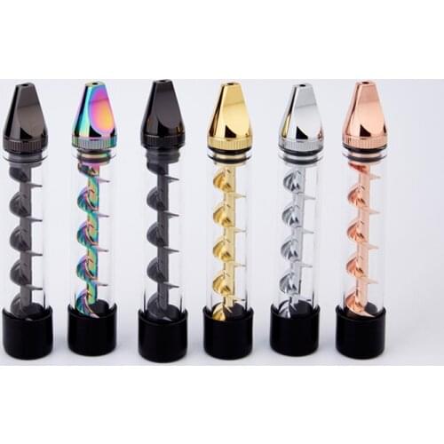 7 Pipe New Smoking Pipe Dry Herb Twisty Glass Blunt Kit