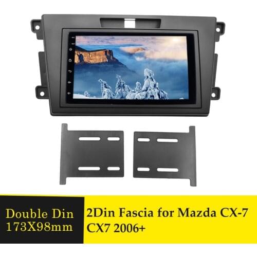 2 DIN Car Radio Fascia Panel for Mazda CX-7 CX 7 2006-2017 Auto Stereo CD DVD Player Bezel Car Dash Frame Installation Trim Kit