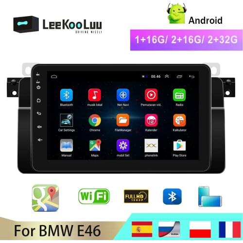 LeeKooLuu 2 din Android Car radio player 8" Autoradio For BMW E46 M3 Coupe 318/320/325/330/335 SWC Multimedia GPS Navigation