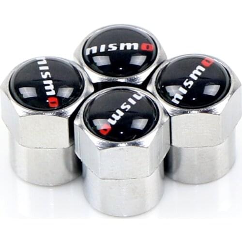 Car-Styling 4pcs Car Caps Emblems Case For Nissan Nismo X-trail Qashqai Tiida Juke Auto Wheel Tire Valve Cover Car Styling
