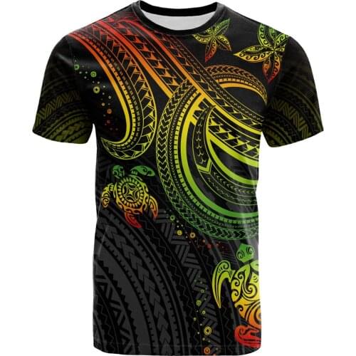 3D Printed t shirts Kosra for men Tribal Culture Polynesian Tattoos Turtle Man/Woman Harajuku Streetwear Tshirts Short sleeve