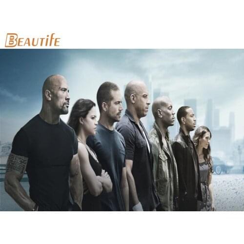 Custom Fast & Furious Poster Home Decoration Fashion Silk Fabric Wall Poster Custom Poster high quality