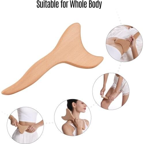 Wooden Gua Sha Tools Wood Therapy Massage Tool Lymphatic Drainage Massage Tools for Anti-Cellulite Muscle Release 13 * 6.1inches