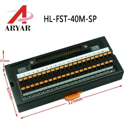 40-pin FCN/TB Interface Module, Fujitsu Connector-Spring Teminal Block Conversion Unit,Convertor,Breakout Board