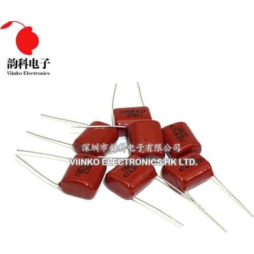 500pcs CBB Polypropylene film capacitor pitch 10mm 15mm 630V 400V 250V 450V 100nF 220nF 330nF 470nF 680nF