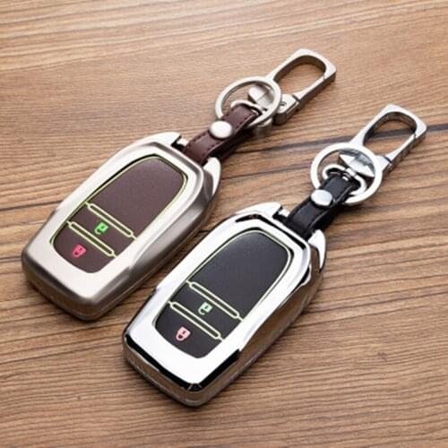 Zilly Leather Car Key Cover Case For Toyota Hilux Fortuner Land Cruiser Camry Coralla Crown RAV4 Highland key holder wallet