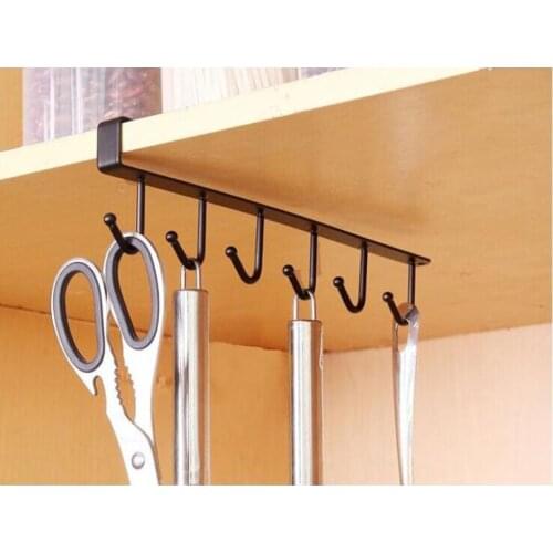 Sales hook 6 hooks bathroom hanger housekeeper for wall Iron towel hanger strong hooks for hanging