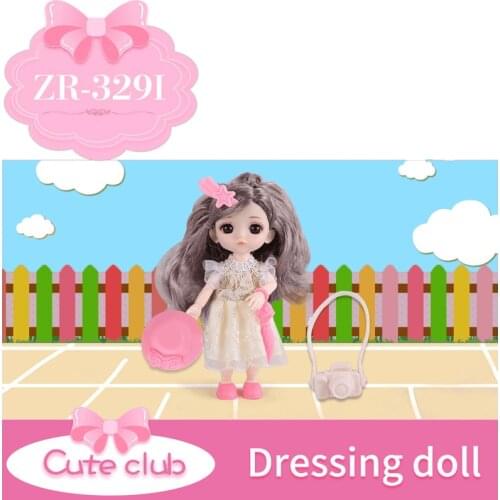 BjD 16CM Doll Movable Joints Casual Fashion Princess Clothes Suit Accessories Nude Decoration Multicolor Hair Girl Gift Toy