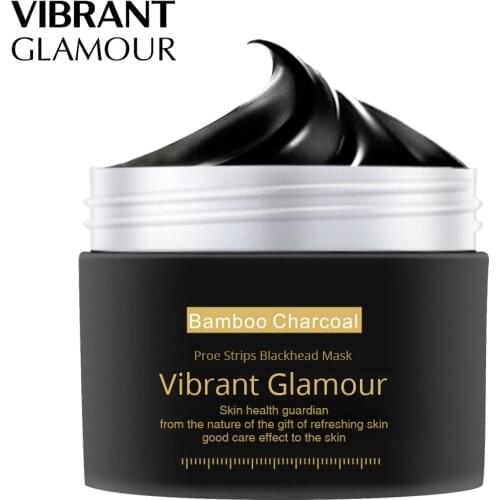 VIBRANT GLAMOUR Blackhead Remover Nose Mask Peeling Mask New Bamboo Charcoal Deep Cleansing Shrink Pore Moisturizing Skin Care