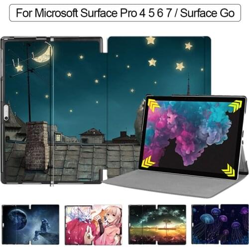 MTT Case For Microsoft Surface Pro 4 5 6 7 Windows 12.3 inch Slim PU Leather Flip Stand Cover Protector Tabler Case Funda
