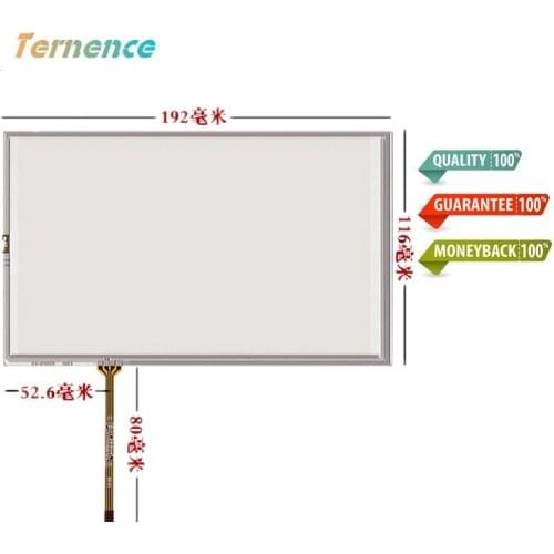 New 8''inch Touchscreen for hsd080idw1 at080tn64 Automotive In-car panel DVD navigation GPS LCD touch panel Glass 192*116mm