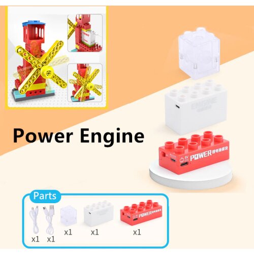 NEW Electric Power Engine Motor for Large Gear Particles STEM Building Blocks Compatible Parts