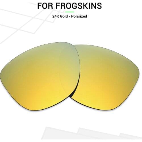 Mryok Anti-Scratch POLARIZED Replacement Lenses for Oakley Frogskins Sunglasses 24K Gold