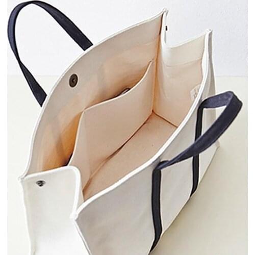 Work Canvas Bag Large Capacity Briefcase Women 2021 New Portable Professional Office Handbag College Students Notebook Schoolbag