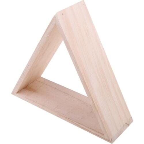 Rustic Style Storage Rack Woooden Handmade DIY Triangle Commodity Shelf Storage Rack Decoration