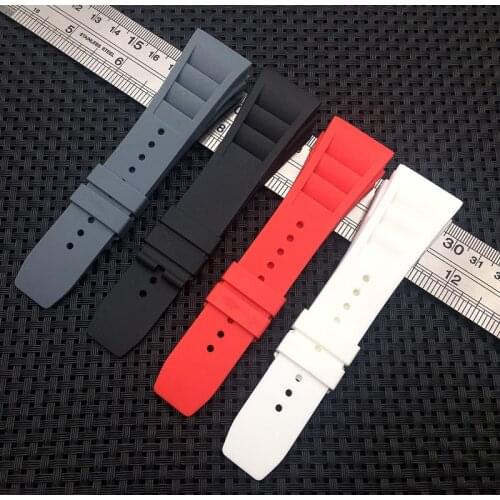 Top quality Imported nature men soft silicone rubber watchband watch band for mille strap for RM strap -011 for Richard strap