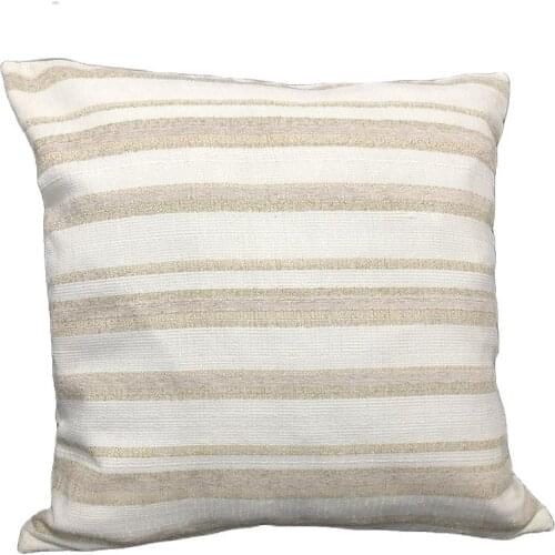 Factory Supplier Stripe Cushion Cover Sofa Decorative Gold Yarn Jacquard Throw Pillowcase from China