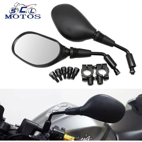Sclmotos- 2Pcs/Pair M8 M10 Motorcycle Mirror Scooter E-Bike Rearview Mirrors Electrombile Back Side Convex Mirror For Honda KTM