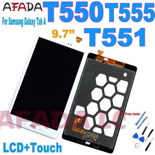 For Samsung Galaxy Tab A SM-T550 T550N T555 LCD Display T551 Touch Screen Digitizer Assembly Replacement