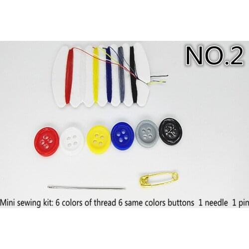 1lot=10PCS sewing tools Mini portable Sewing kit for travel Hotel supplies Needle Thread travel Household Tools Hand Sewing Bag