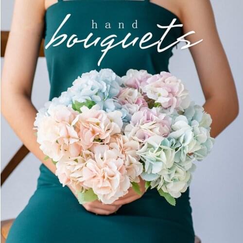 1pcs DIY Fake Hydrangea Flowers Simulation Artificial Flower for Wedding Party Bride Holding Flowers Home Decor Decoration