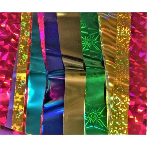 50pcs Metallic transfer paper Foil Nail Art Sticker Decal/ DIY Rainbow nail transferring mirrored foil design/ Colorful foil