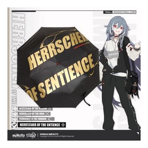 Anime Fu Hua Honkai Impact 3 Fashion Portable Fold Sunscreen Umbrella Parasol Windproof Rain Sunny Umbrella Cosplay Xmas Gift