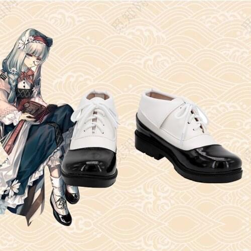 Arknights Истина Istina Rhodes Kitchen Black White Shoes Cosplay Long Boots Leather Halloween Carnival Party Cosplay Prop