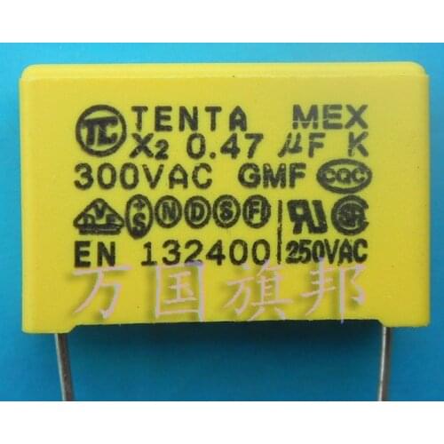 Free Delivery.Safety Capacitance square 0.47 uF 275 V 275 V 275 ft from 23 mm