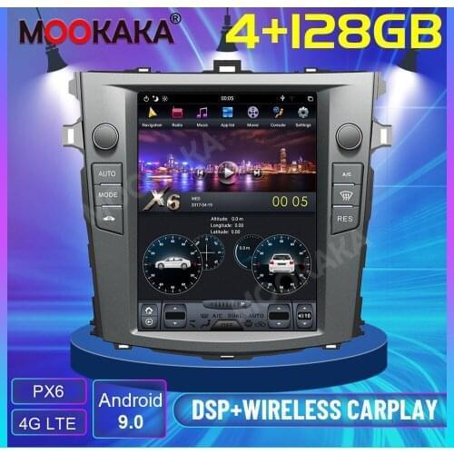 Carplay 2 Din Android 9 Tesla Stereo For Toyota Corolla 2007 2008 2009 2010 2011 2012 2013 Video Radio Receiver Player Head Unit