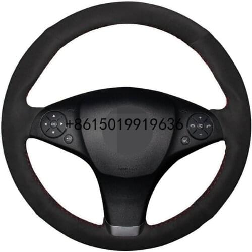 Car Steering Wheel Cover Hand-stitched Leather Suede For Mercedes-Benz C180 C200 C350 C300 CLS 280 300 350 500 GLK 300