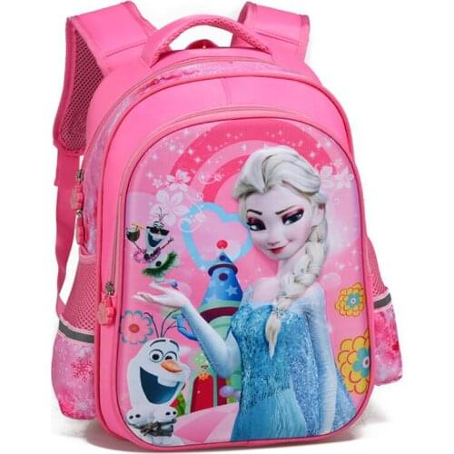 Top Quality 2019 New Cute Elsa Girl Schoolbag Cartoon Princess Children School Bags For Girls Baby School Backpacks