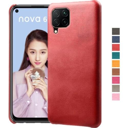 For Huawei Nova 7i 8 5G 7 Pro 6 SE Cover Luxury Slim Vegan Leather Business Phone Case For Huawei P30 P40 Lite E P50 Pro Funda