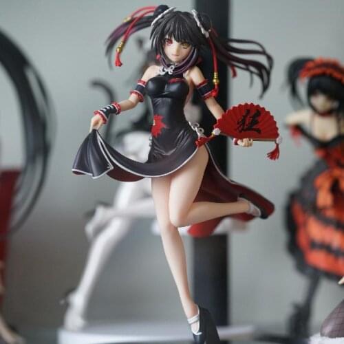235MM Anime DATE A LIVE Action Figure Tokisaki Kurumi Lovely Cheongsam Tokisaki Kurumi Figure PVC Model Doll Figure
