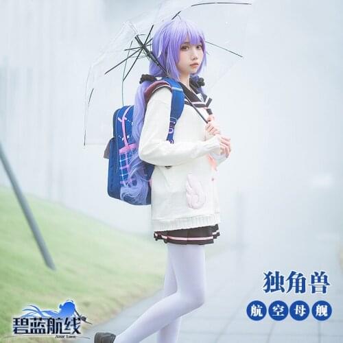 Game Azur Lane HMS Unicorn Cosplay Costume Student Uniform Female Role Play Clothing Japanese Student Sweet Campus Set Costume