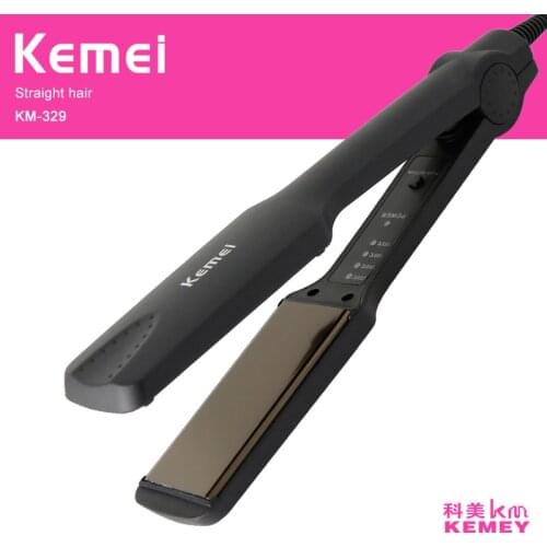 Kemei Professional Flat Iron Hair Straightener Curling Ceramic Flat Iron Rapid Heating Curling Irons Cool Hair Styling Tools