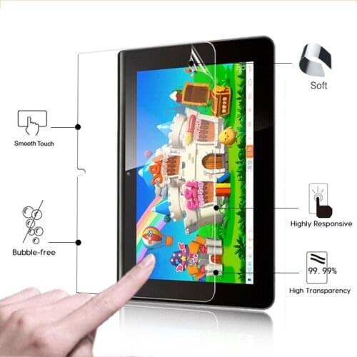 Best quality HD lcd Glossy protective film For Noah U12 9.0" tablet PC Anti-Fingerprint screen protector films + cleaning cloth