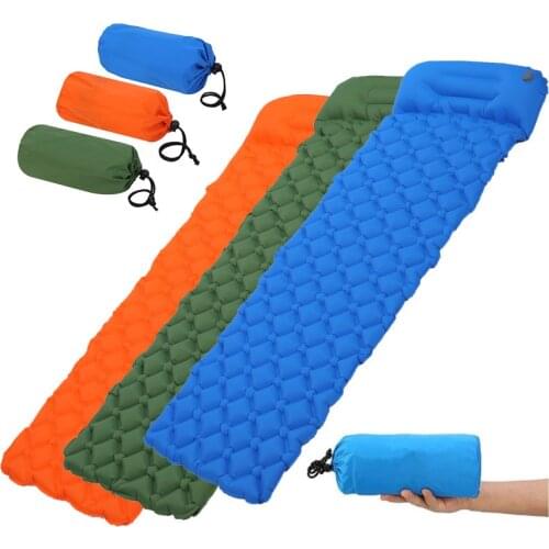 Nylon TPU Sleeping Pad Lightweight Moisture-proof Air Mattress Portable Inflatable Mattress Camping Pad Picnic Blanket