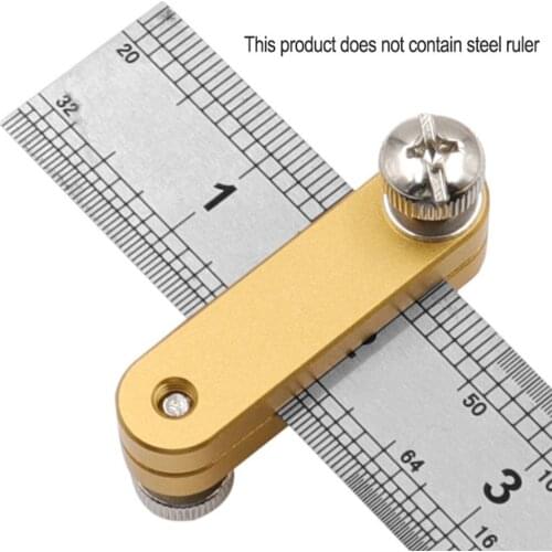 New Fashion Steel Ruler Positioning Block Woodworking Scribe Drawing Mark Line Gauge Carpenter DIY Measuring Carpenter Tools