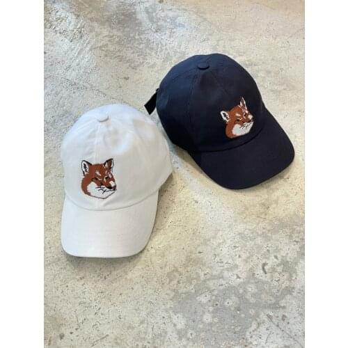 2021 Spring and Summer New Embroidery Little Fox Hat Woman Adjustable Caps for Lovers