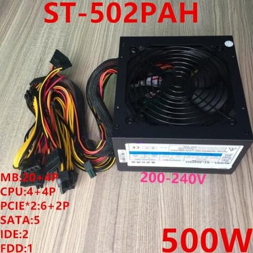 New PSU For Seventeam R9 270 380 490 550 560 650 710 720 730 740 940 1030 1050 1060 1070 1080Ti 500W Power Supply ST-502PAH